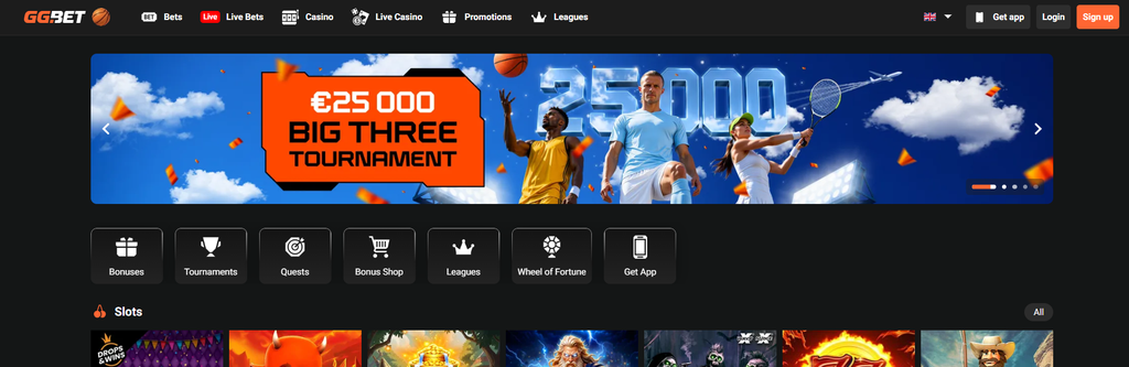 Bonus terms page at GGbet with the offer conditions